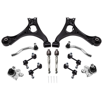 Front Struts w/Coil Spring Control Arms Kit for 06-11 compatible for Honda Civic 1.8L 1.3L