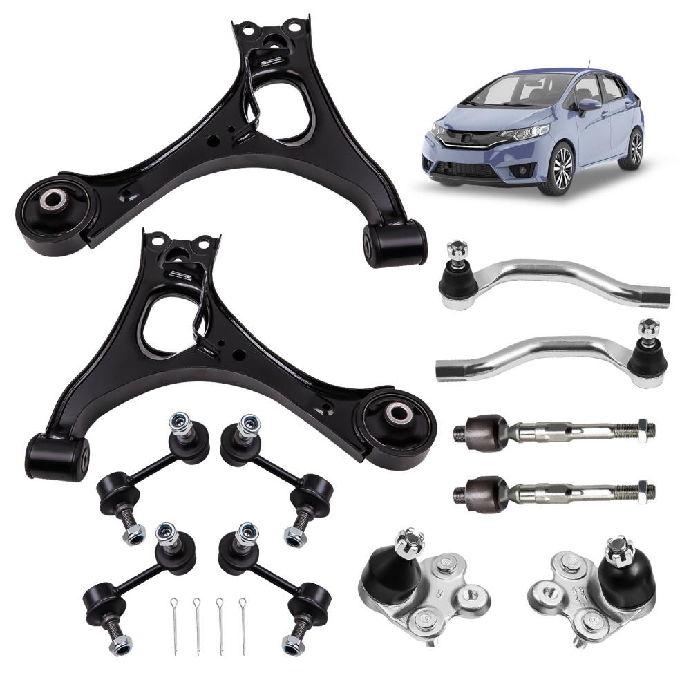 Front Struts w/Coil Spring Control Arms Kit for 06-11 compatible for Honda Civic 1.8L 1.3L