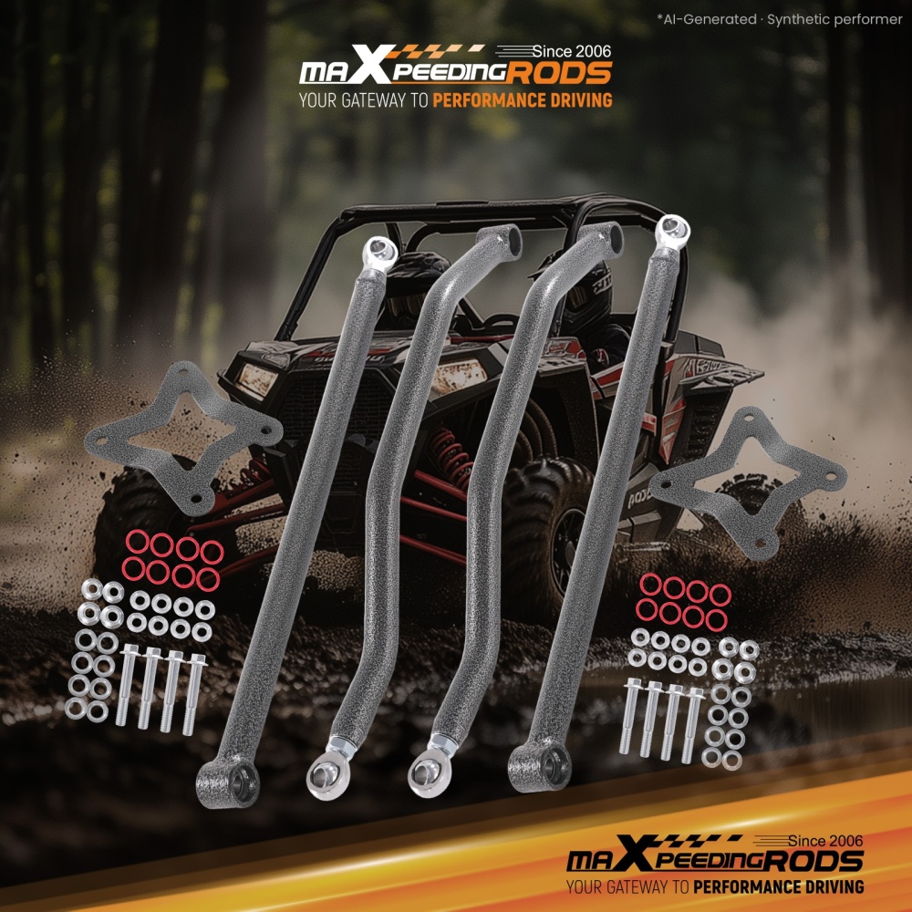 High Clearance Steel Rear Radius Arms Rods For 2014-2023 compatible for Polaris RZR XP 1000