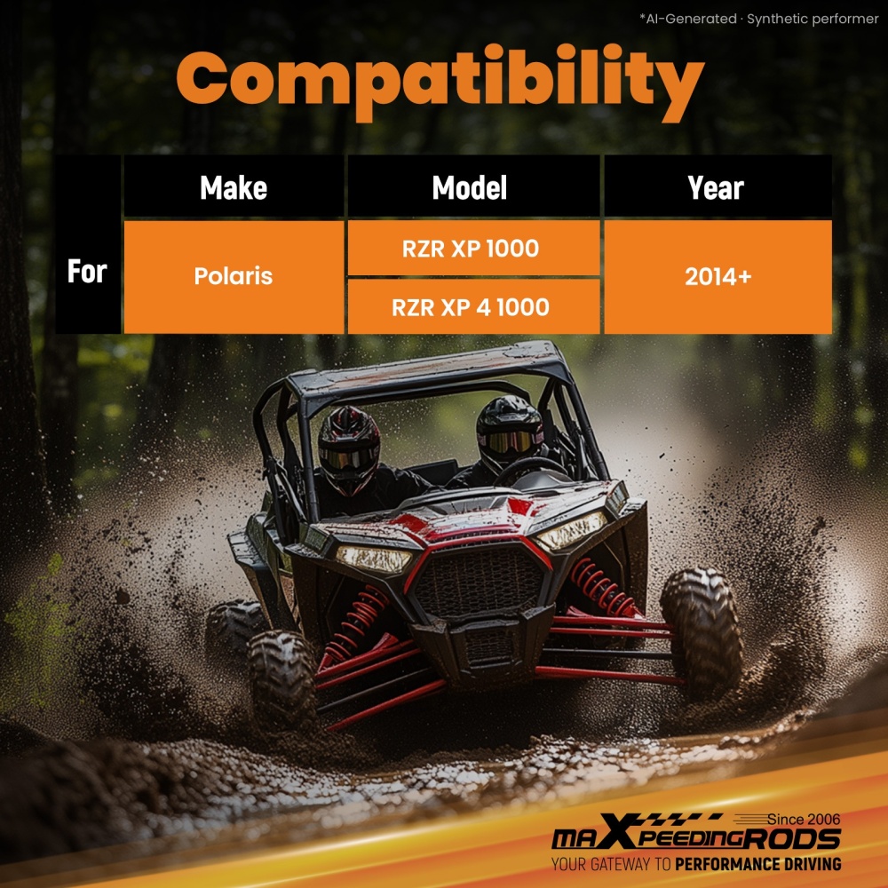 High Clearance Steel Rear Radius Arms Rods For 2014-2023 compatible for Polaris RZR XP 1000