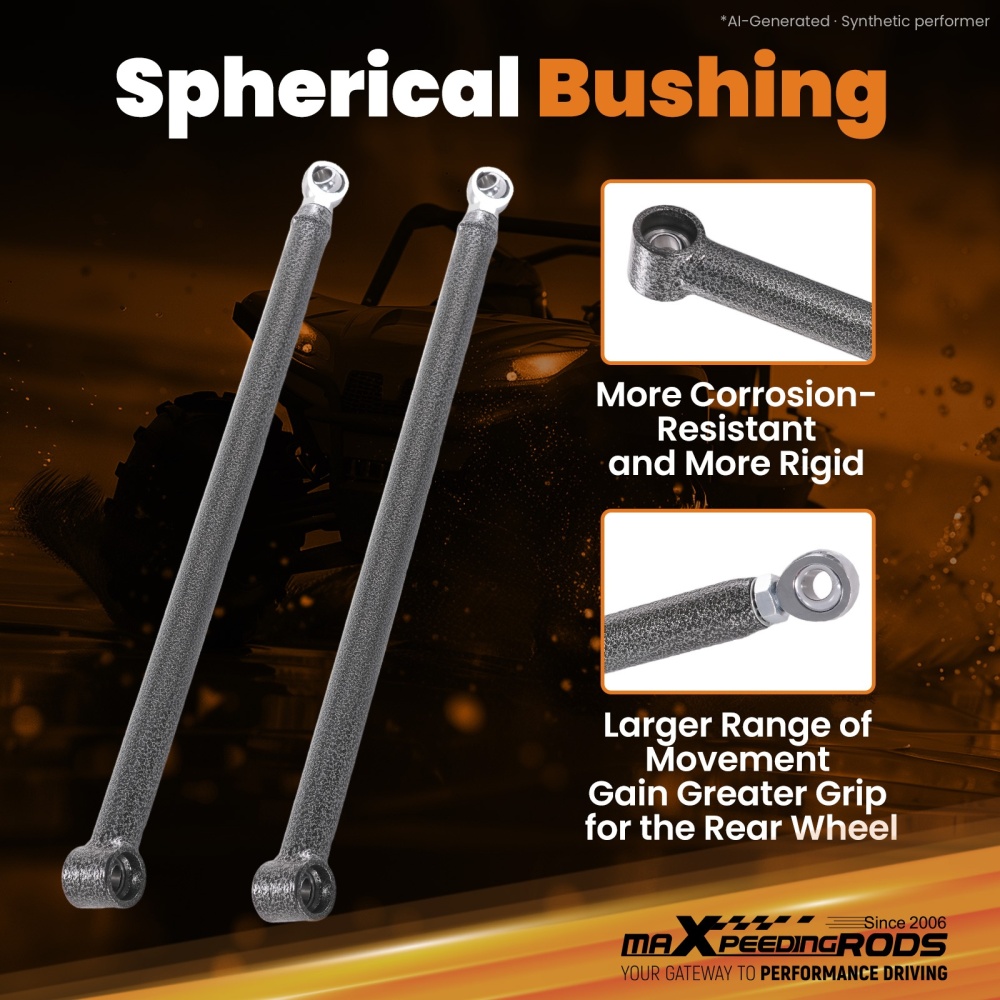 High Clearance Steel Rear Radius Arms Rods For 2014-2023 compatible for Polaris RZR XP 1000
