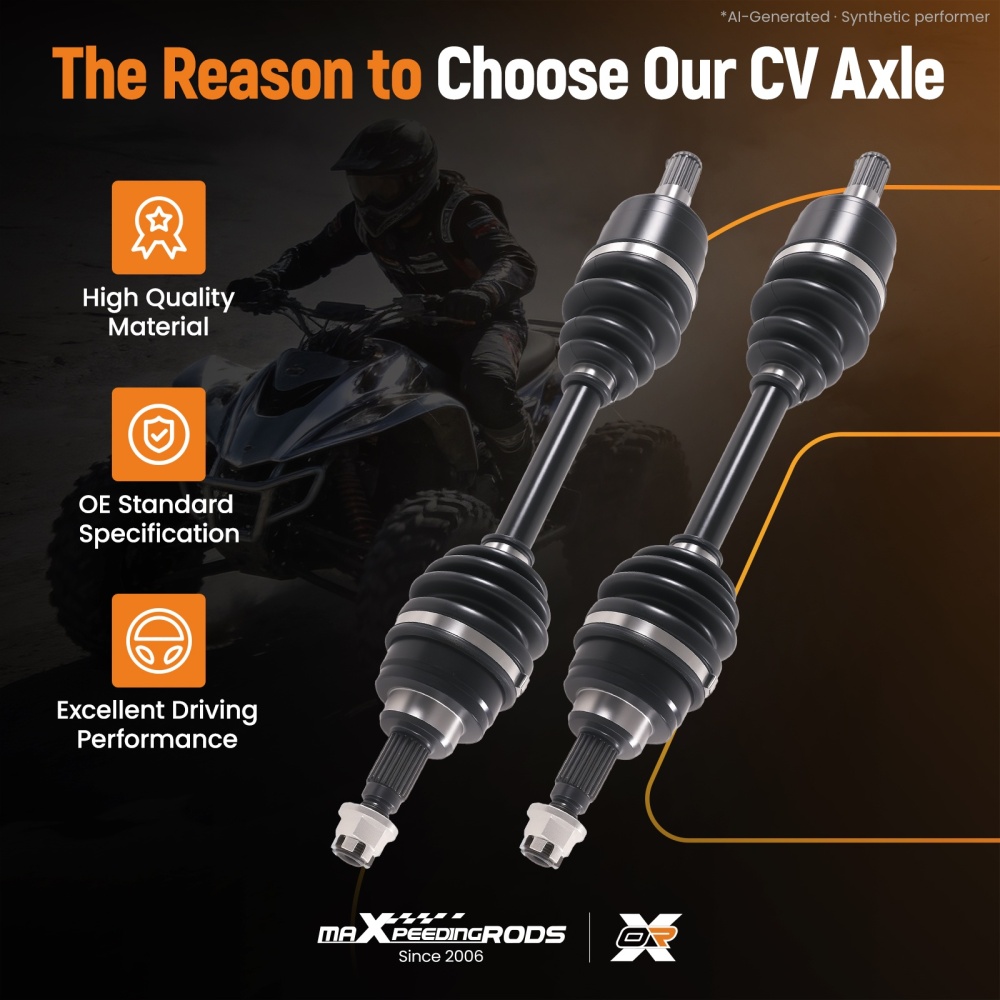 Front CV Joint Axles Set compatible for Honda Rancher 350 TRX 350 4WD 2001 2002-2005 2000