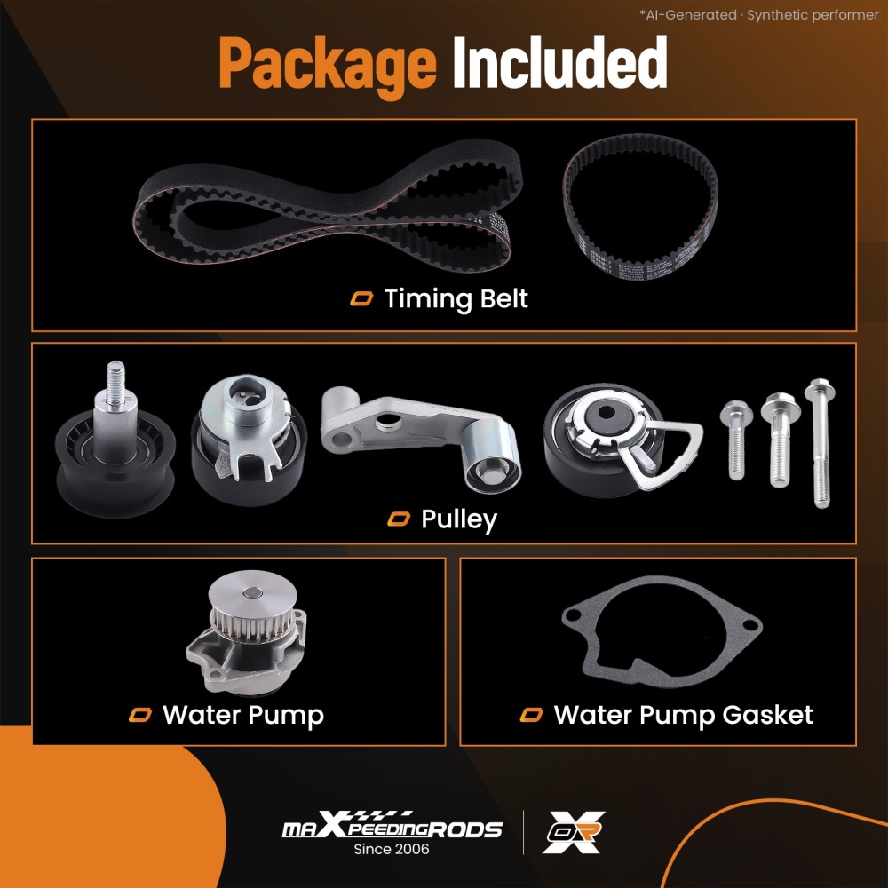 Timing Belt Kit compatible for VW GOLF Mk4, Mk5, PLUS 1.4 1.6 97 to 06 Set 036109119AG
