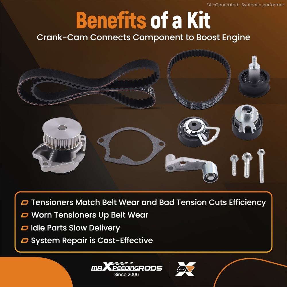 Timing Belt Kit compatible for VW GOLF Mk4, Mk5, PLUS 1.4 1.6 97 to 06 Set 036109119AG