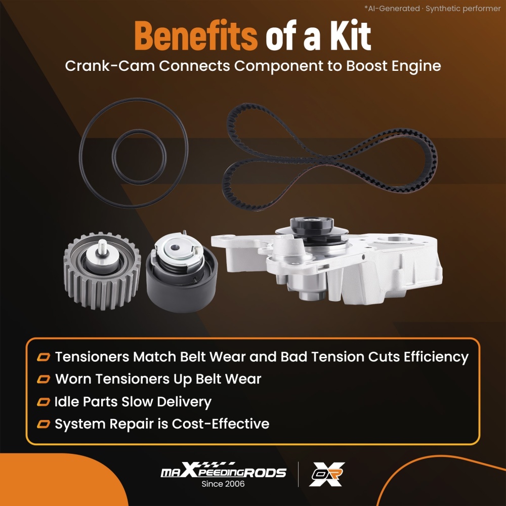 Timing Belt Water Pump Kit compatible for Fiat Ducato 2.3D 2.3JTD 2002-2023 compatible for Iveco Daily Set