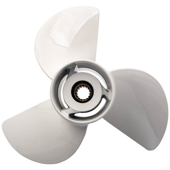 Hélice compatible para Yamaha fueraborda 13 1/2 x 15 K 50-130 CV 15 dientes 75 90 100 CV Nuevo