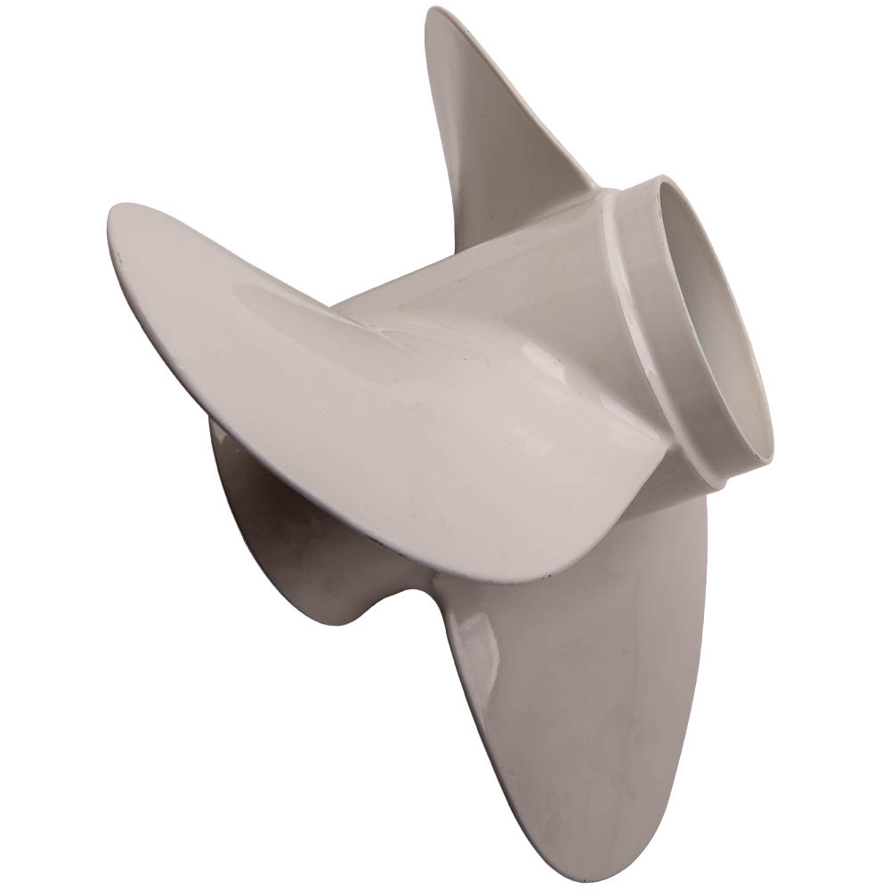 Hélice apta compatible para Yamaha 40HP-50HP-60HP 3 cuchillas de aluminio 11 3 / 8x12 G nuevo
