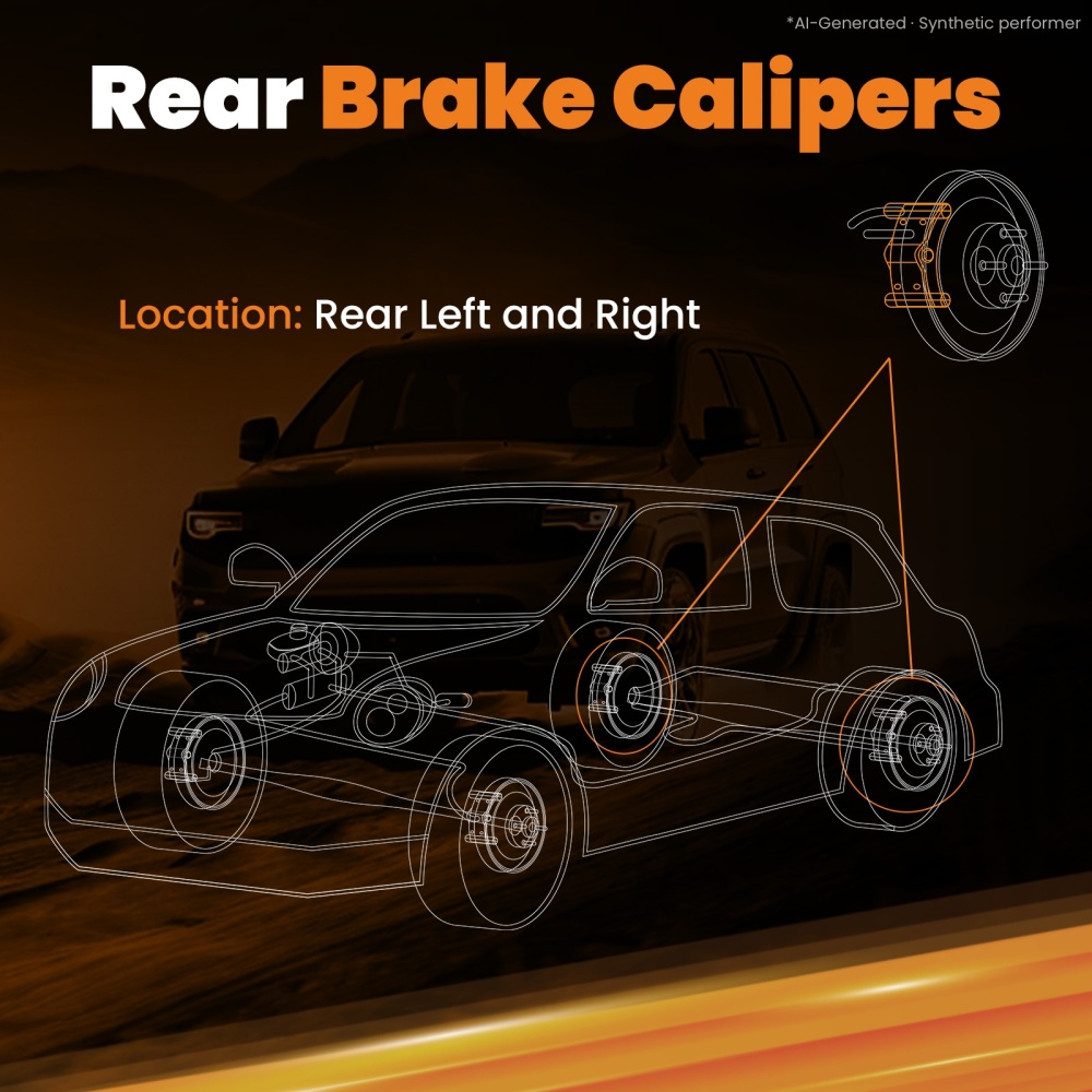 Rear RightLeft Brake Caliper compatible for VW Golf MK VI Beetle 5C1 1.2 1.4 1.6 1.8 2.0