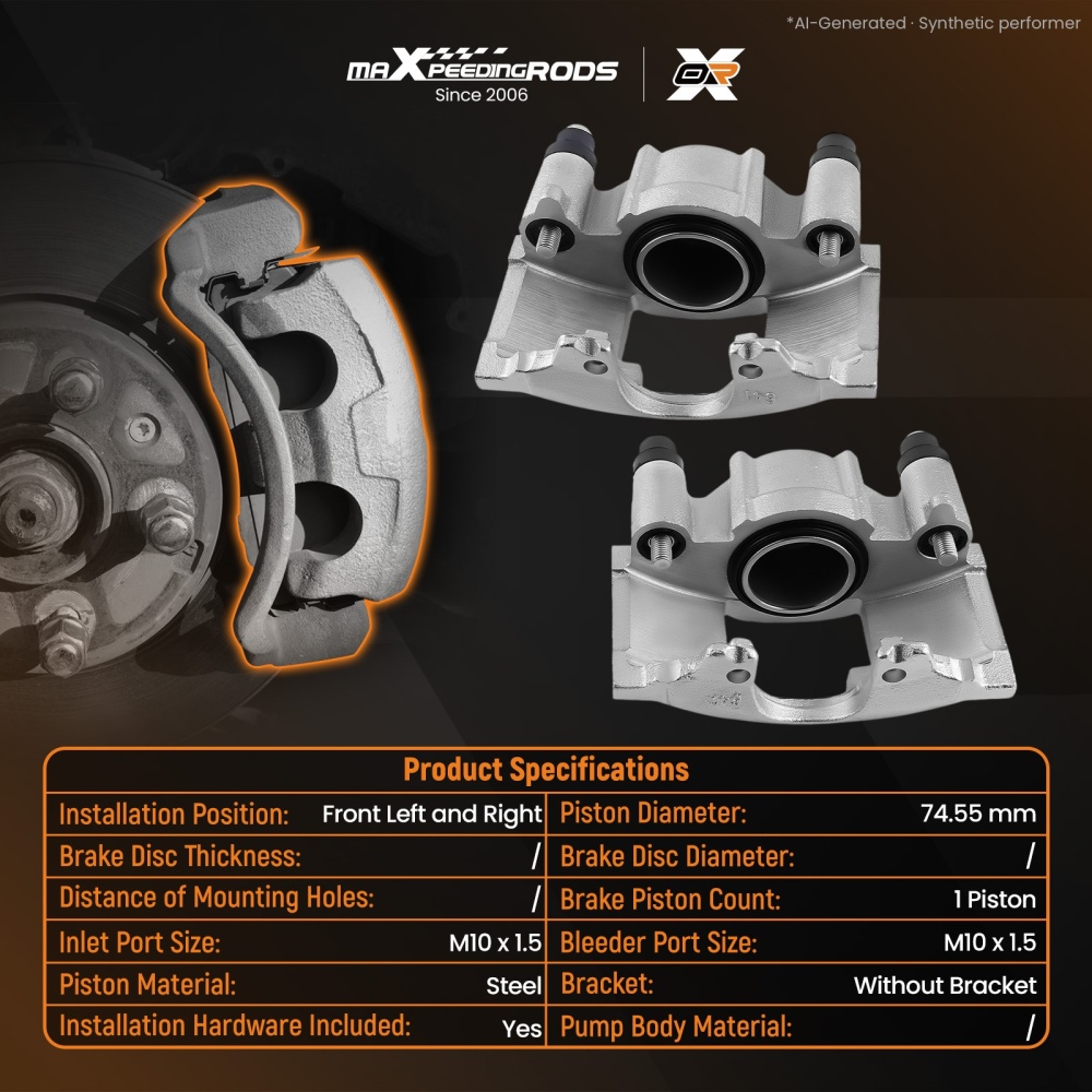 2pcs Front Brake Calipers compatible for Chevrolet GMC C1500 C2500 K1500 K2500 18-4300