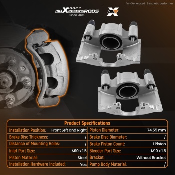 2pcs Front Brake Calipers compatible for Chevrolet GMC C1500 C2500 K1500 K2500 18-4300