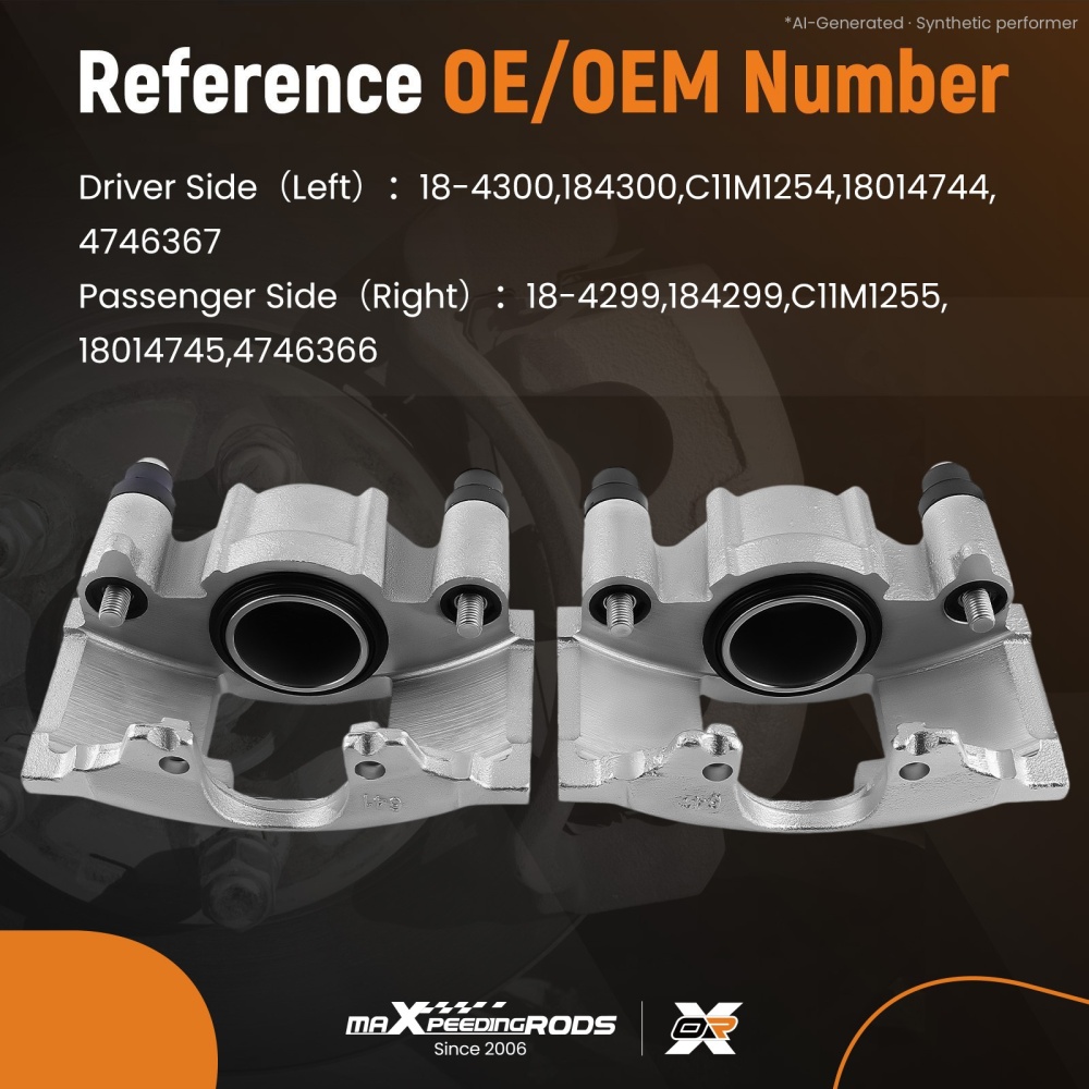 2pcs Front Brake Calipers compatible for Chevrolet GMC C1500 C2500 K1500 K2500 18-4300