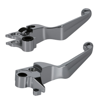 Brake Clutch Lever Pair Chrome compatible for Harley FLHR Road King/Ultr/Touring 1996-2007