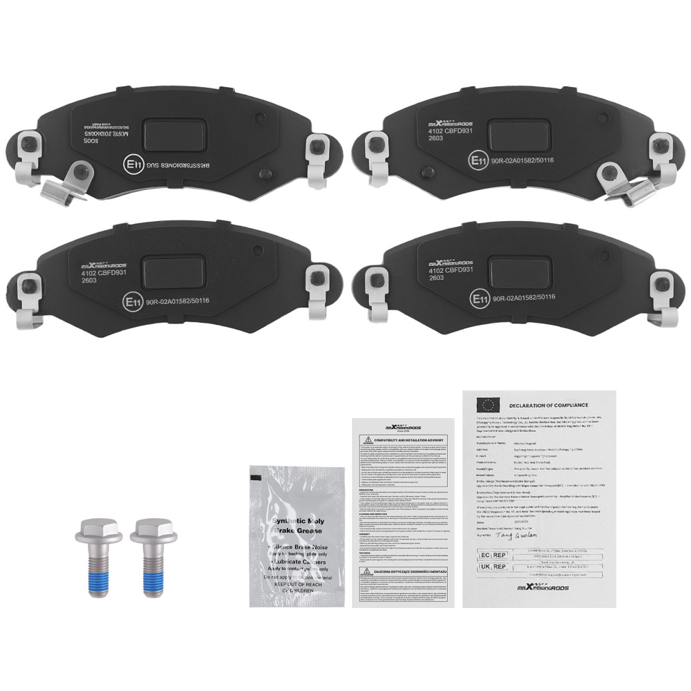Kit Plaquettes Avant compatible pour OPEL AGILA A 1.0 1.2 1.3 CDTI 2000-2007 4704578