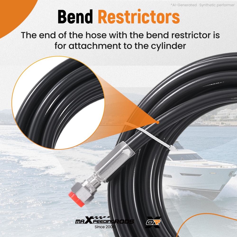 20FT Hydraulic Steering Hose Kit fits for Marine Engines up to 300HP Kit