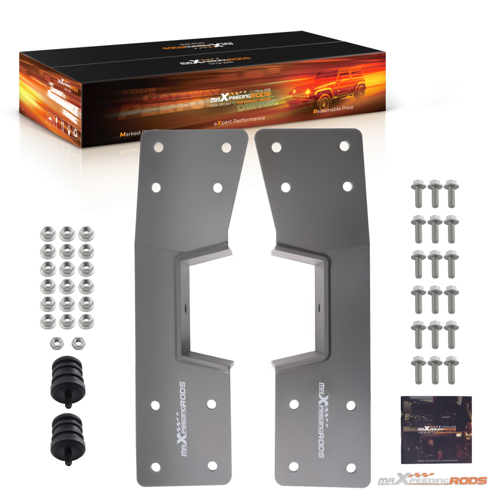 Axle C-Notch Kit compatible for Toyota Tacoma 05-15 Rear Frame Steel Powder Coated