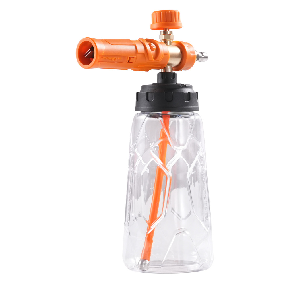 Lance Mousse Haute Pression 1L avec Buse Réglable - Mousse Épaisse Type Neige