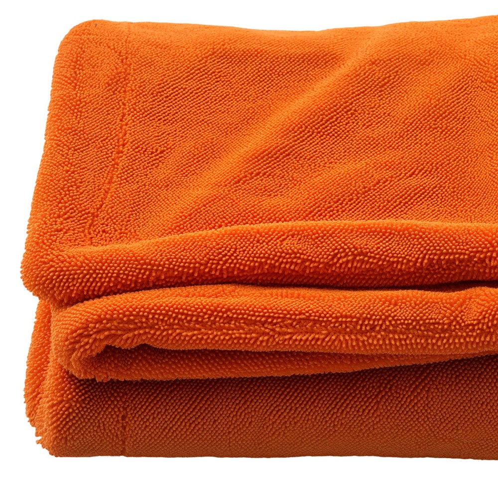1200 GSM Car Drying Towel Microfiber for Auto Detailing 30 x 30 Orange