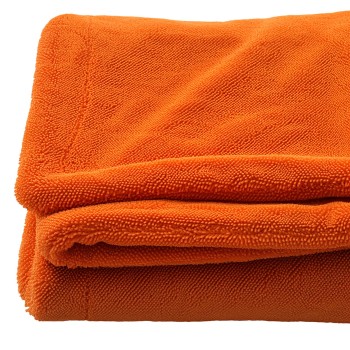 1200 GSM Car Drying Towel Microfiber for Auto Detailing 30 x 30 Orange