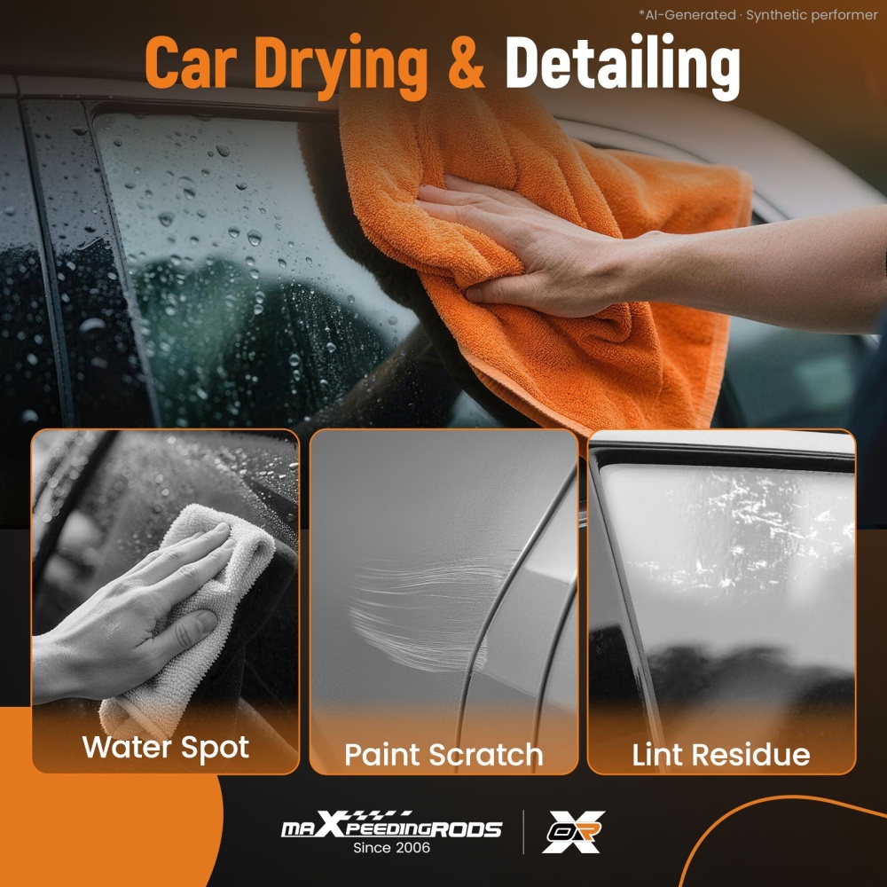 Heavy Duty Car Drying Towel 36x30 Microfiber Cleaning Cloth 1200GSM Drying Rag