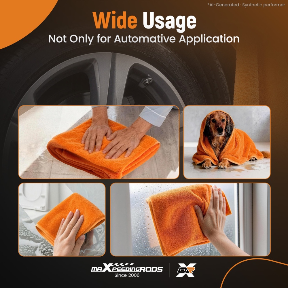 Heavy Duty Car Drying Towel 36x30 Microfiber Cleaning Cloth 1200GSM Drying Rag