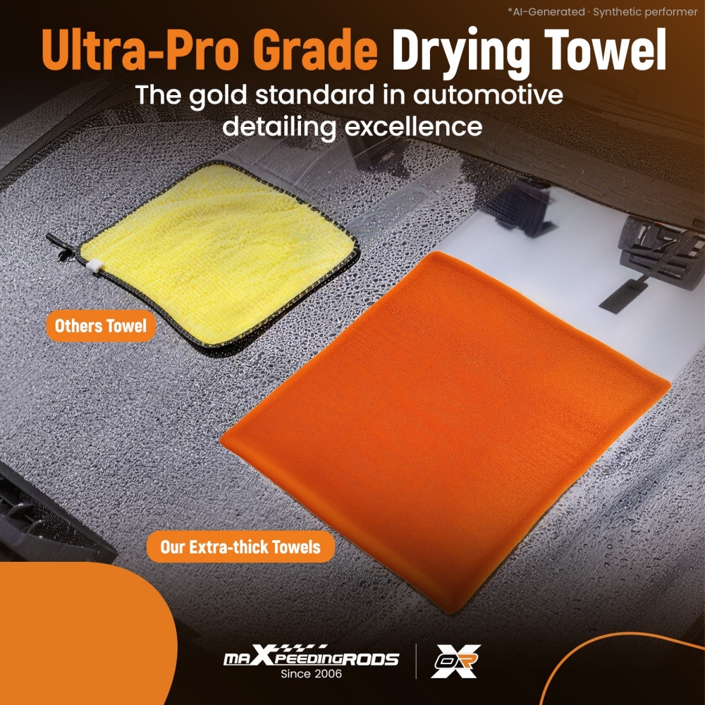 Heavy Duty Car Drying Towel 36x30 Microfiber Cleaning Cloth 1200GSM Drying Rag
