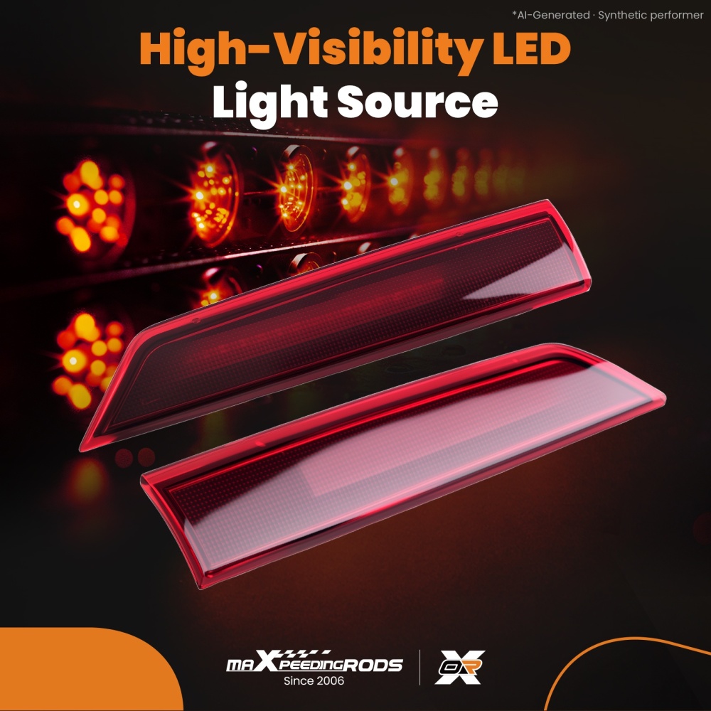 Red Lens High Level 3rd LED Brake Light compatible for Ford Transit Custom Barn Door 2012+
