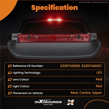 Rear High Level Brake Light Lamp compatible for BMW 3 Series E90 E92 2005-2012 #63257145519