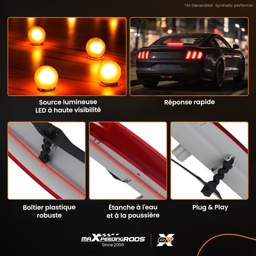 3ème Feu de Freinage LED Arrière compatible pour VW Beetle 1998-2010 1C0945097B