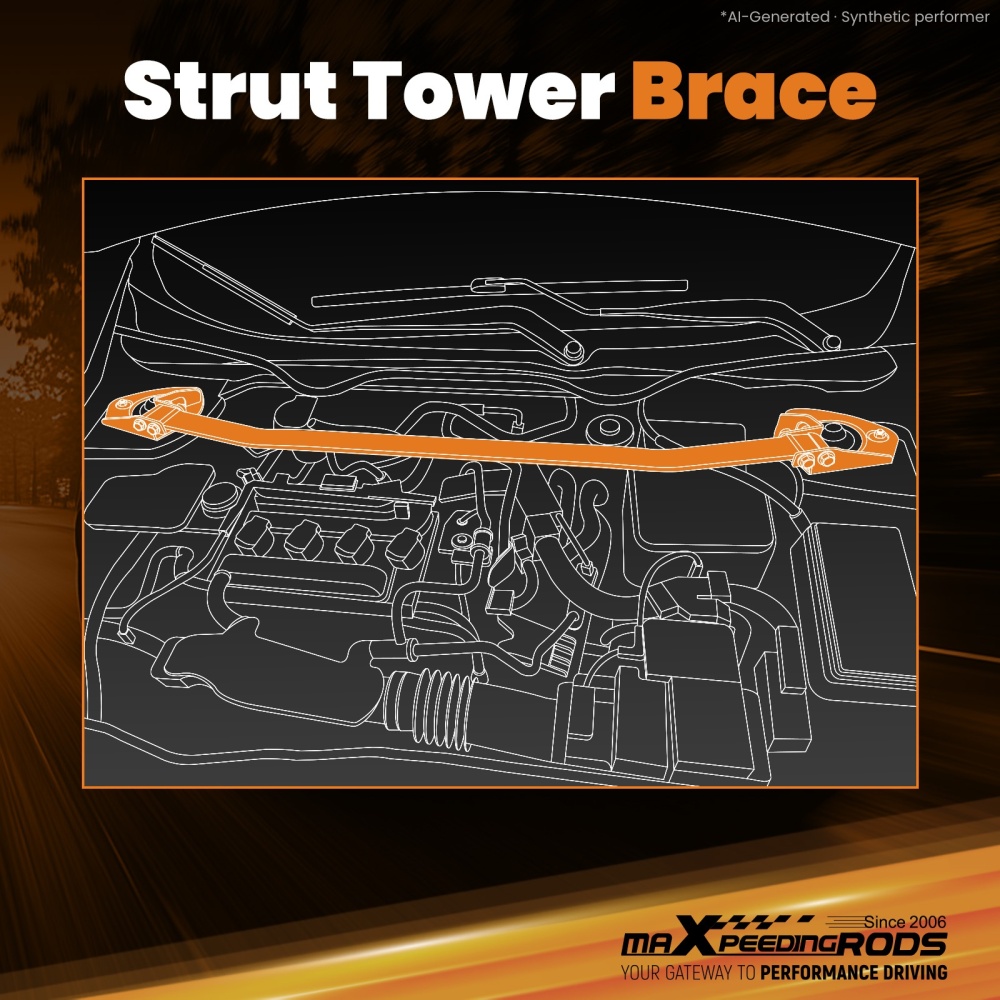 2 Points Front Upper Strut Tower Bar Engine Brace compatible for Toyota Camry 2006-2017