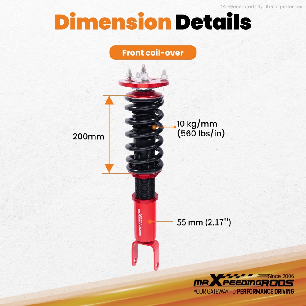 Front Coilovers compatible for Ford Falcon BA BF Adjustable Suspension Kit