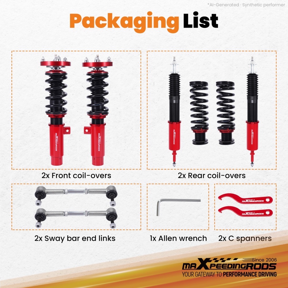 MaXpeedingrods 24 Way Damper Coilover Shocks compatible for BMW E92 E93 06-13 3 SERIES RWD