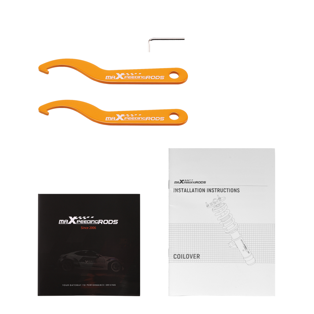 Maxpeedingrods Amortiguador Coilovers Kits de suspensión 24 vías ajustables Compatible para Honda Accord 2003-2007