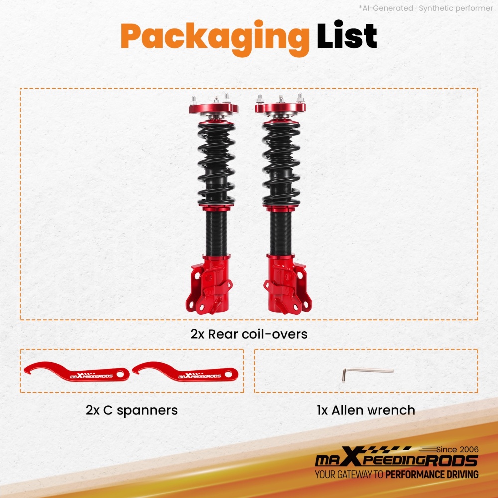 Front 24 Way Damping Coilovers Suspension Lowering Kit compatible for Honda Civic 06-11
