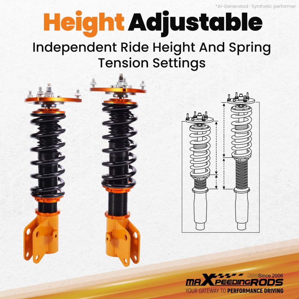 Coilover Struts Shock Suspension Kit compatible for Subaru Impreza 2008-2011 Adj. Damper Lowering Kit