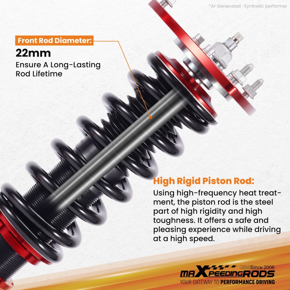 MaXpeedingrods 24 Step Coilovers Lowering Kit compatible for Subaru Impreza WRX Sedan 08-14
