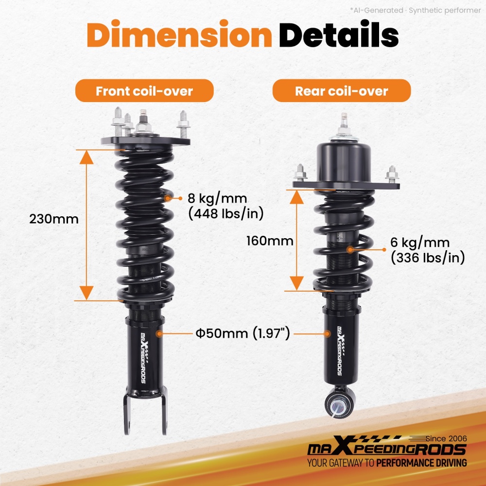Performance Coilovers compatible for Mazda MX5 Miata (NC) 06-15