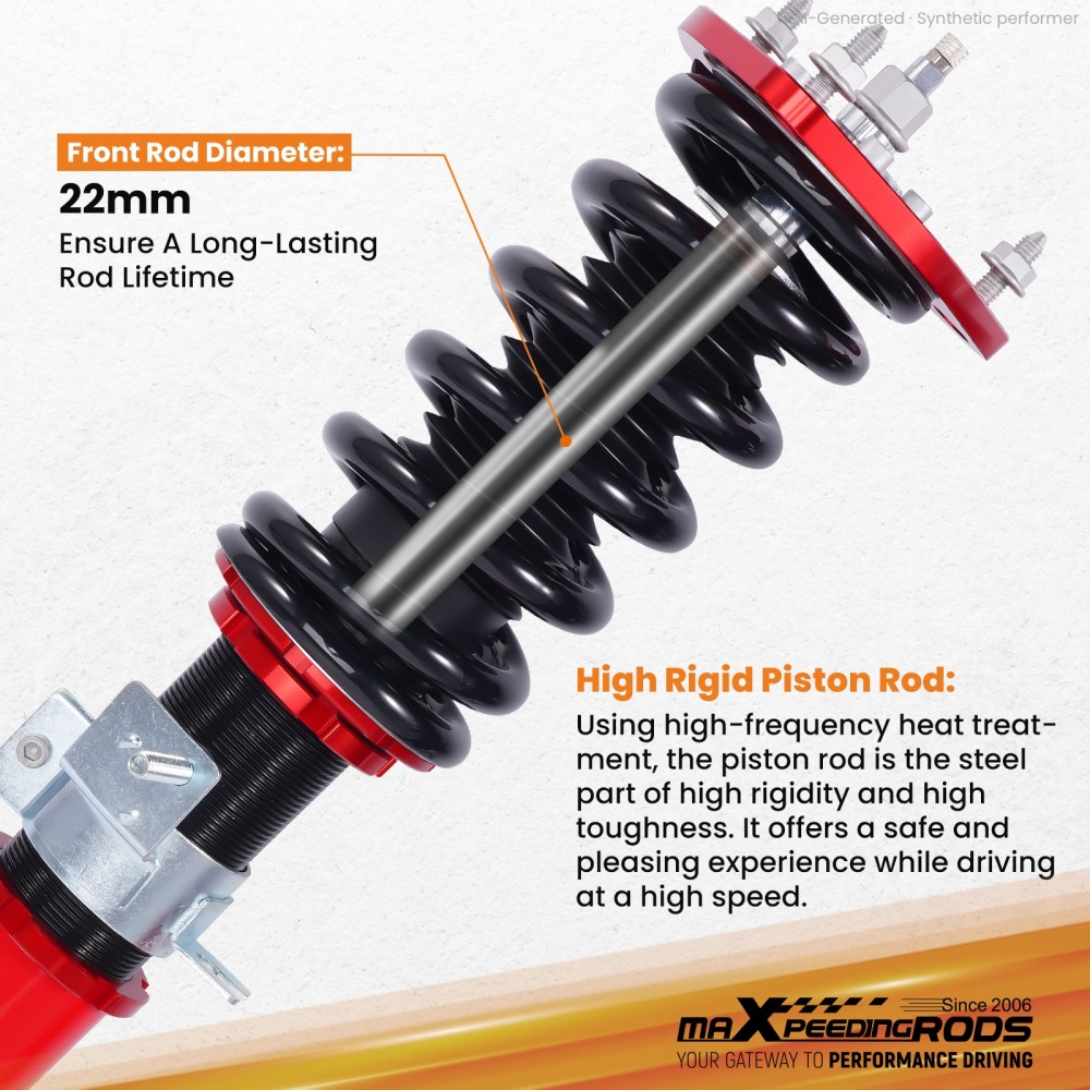 MaXpeedingrods Front Coilovers Struts Springs Kit compatible for INFINITI G35 RWD 03-07