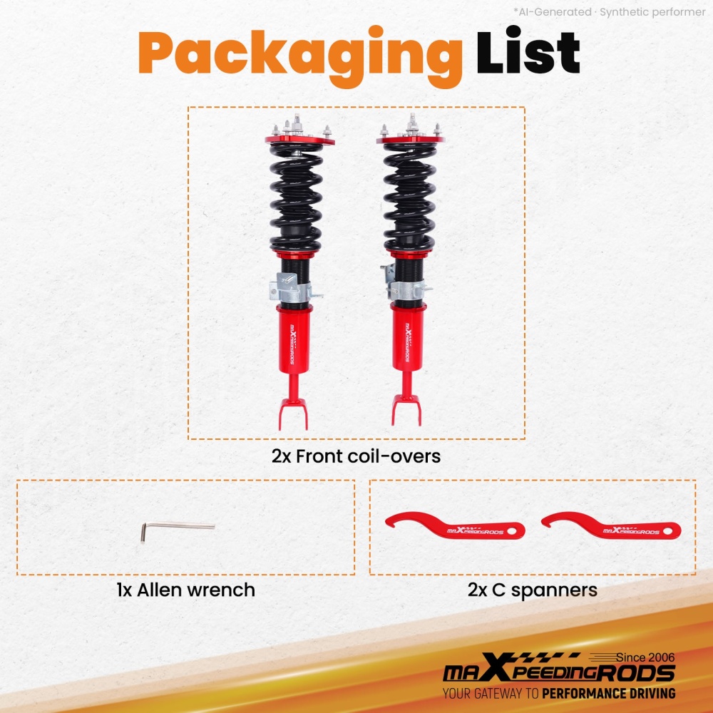 MaXpeedingrods Front Coilovers Struts Springs Kit compatible for INFINITI G35 RWD 03-07