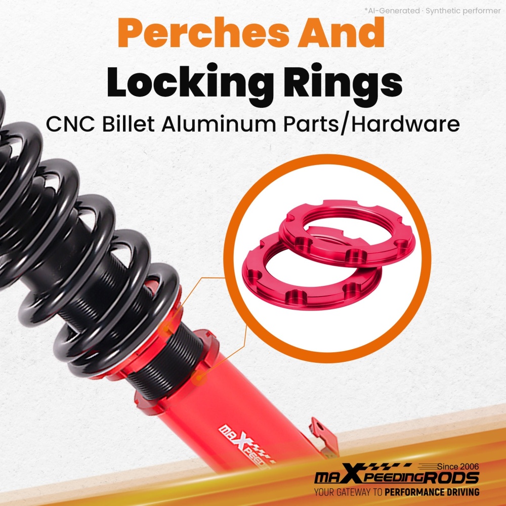 Maxpeedingrods Coilover Lowering Kit Adjustable Damper compatible for ACURA TL 09-14