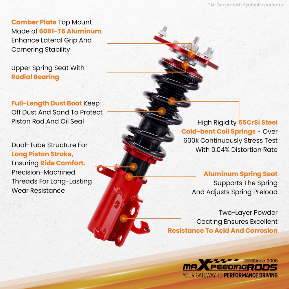 Front Coilovers compatible for Toyota Corolla E90 E100 E110 AE92AE101 AE111 1987-2002