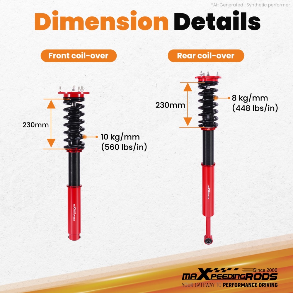 Amortisseurs Combinés Filetés compatible pour Mercedes-Benz Classe S W220 S430 S500