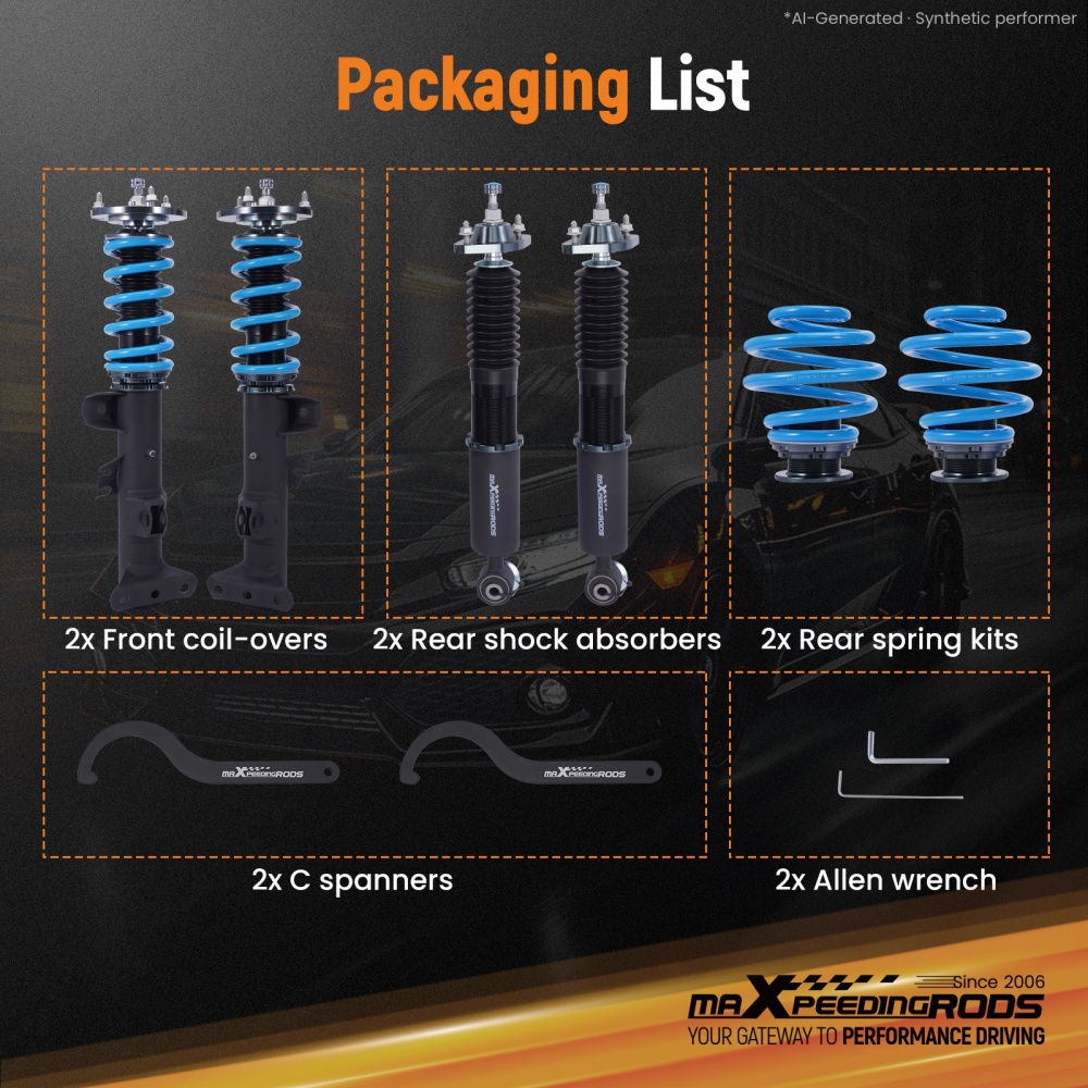 Upgrade Coilover Kit compatible for BMW 3 Series E36 Compact 1994-2000 316 318 323