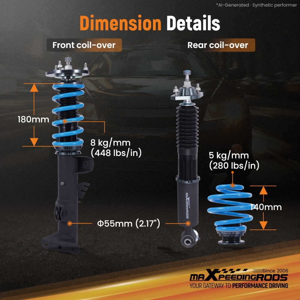 Upgrade Coilover Kit compatible for BMW 3 Series E36 Compact 1994-2000 316 318 323