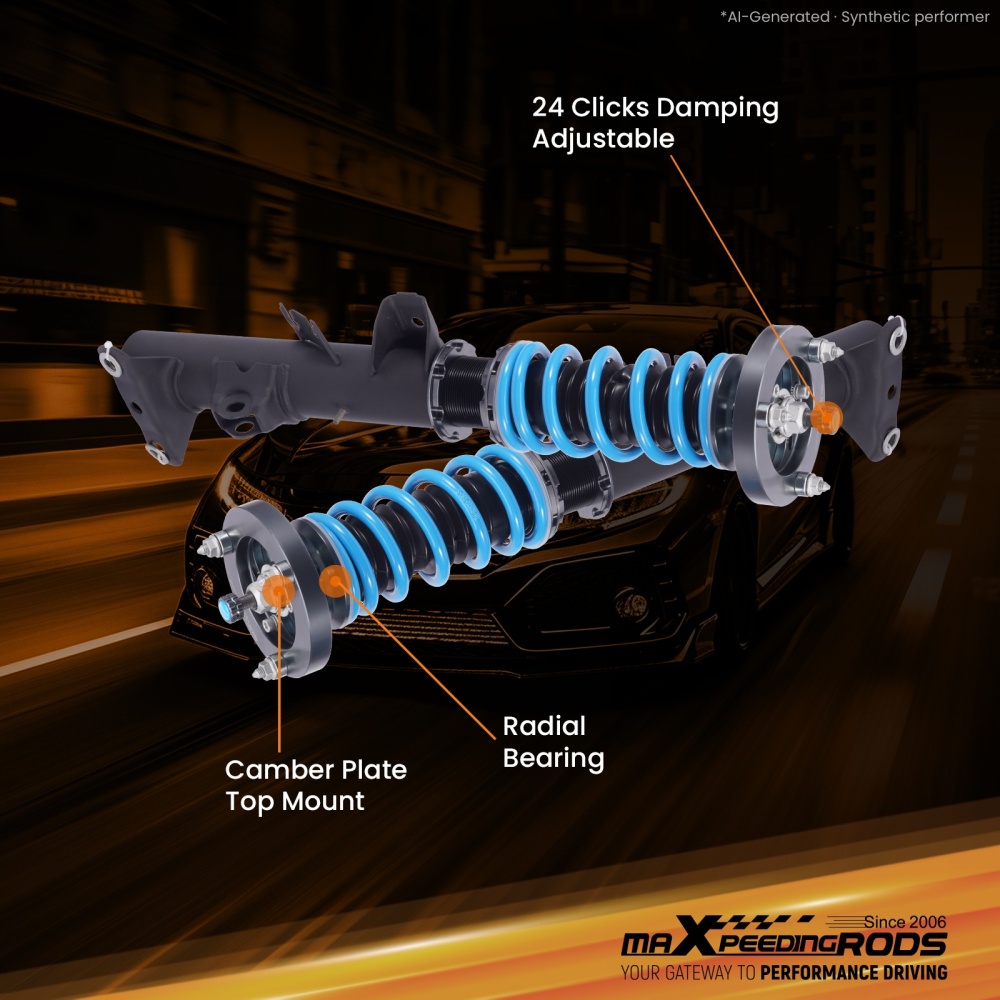 MaXpeedingrods T6 Racing Coilover Suspension Lowering Kit compatible for BMW Z3 E36 96-02