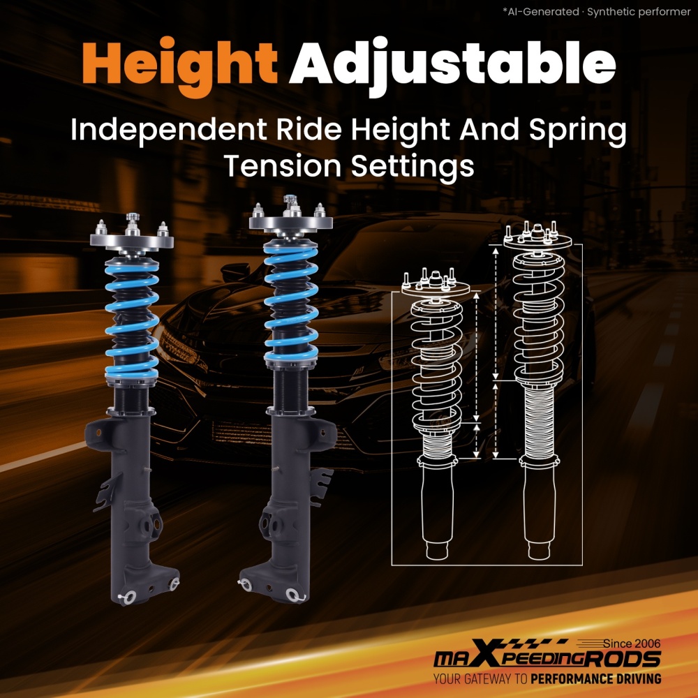 MaXpeedingrods T6 Racing Coilover Suspension Lowering Kit compatible for BMW Z3 E36 96-02