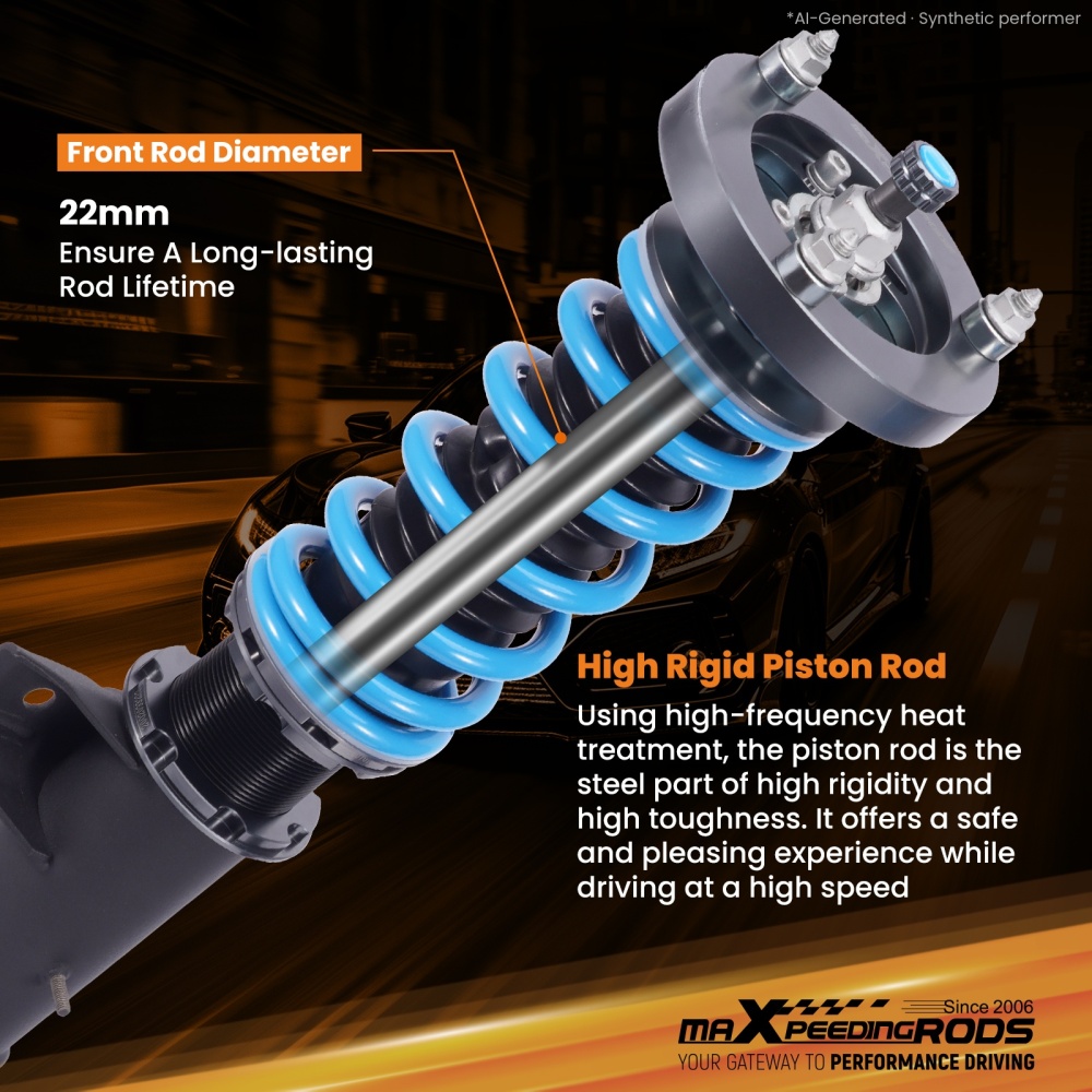 MaXpeedingrods T6 Racing Coilover Suspension Lowering Kit compatible for BMW Z3 E36 96-02