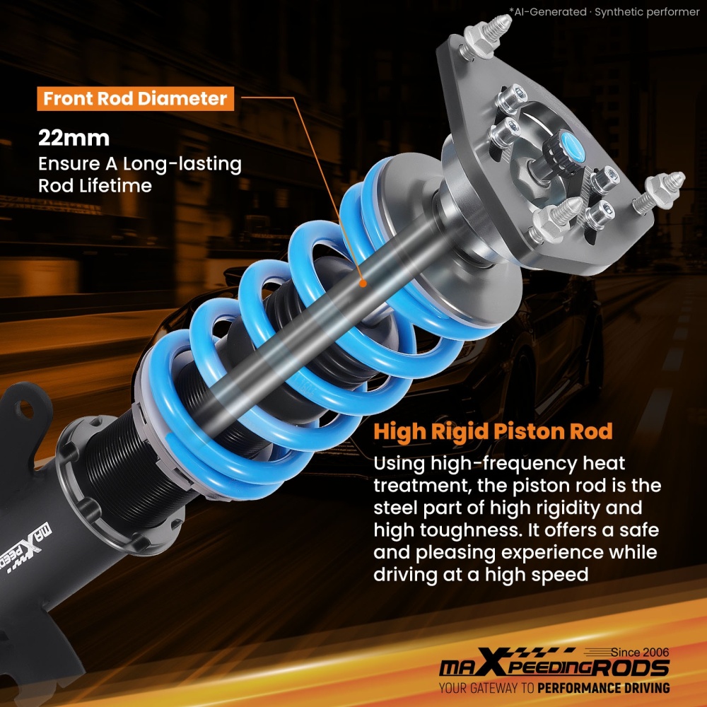 T6 Coilovers Upgrade kit compatible for Ford Focus 2013-2018 LW LZ Hatchback 2.0 ST ST215