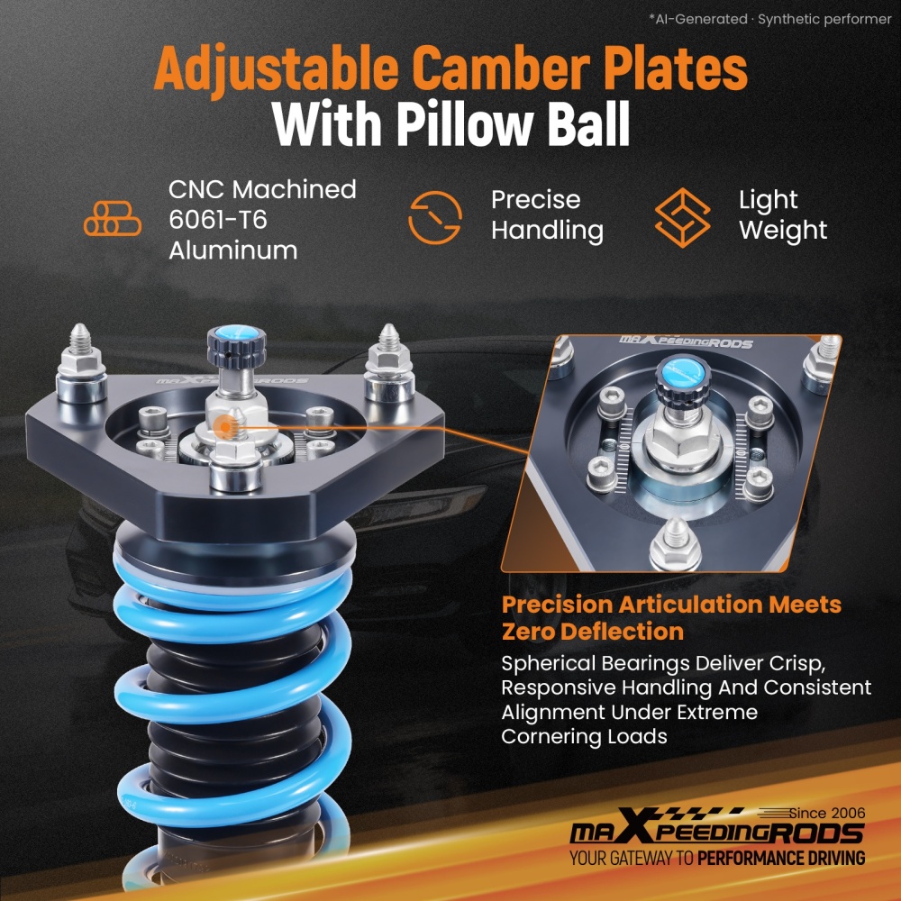 Coilover Suspension Kit compatible for VW Golf MK5 MK6 Jetta 2003-2019 24-Way Adjustable