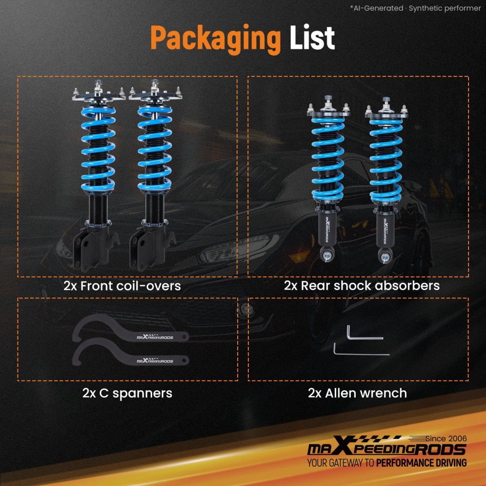 MaXpeedingrods 24 Way Adj. Coilovers Lowering Kit compatible for SUBARU OUTBACK BL/BP 03-09