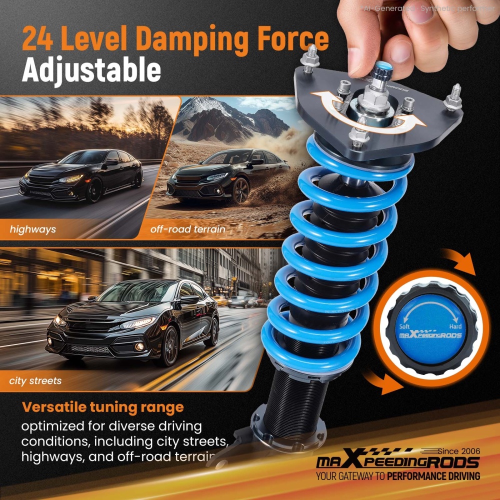 MaXpeedingrods 24 Way Adj. Coilovers Lowering Kit compatible for SUBARU OUTBACK BL/BP 03-09